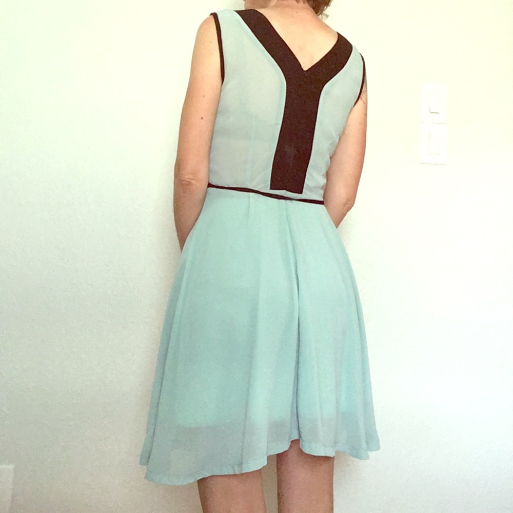 AngelEye London Blue and Black Dress S